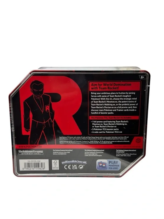 Pokémon TCG Team Rocket’s Nidoking ex Tin Destined Rivals Sealed New Collectible - Picture 3 of 10